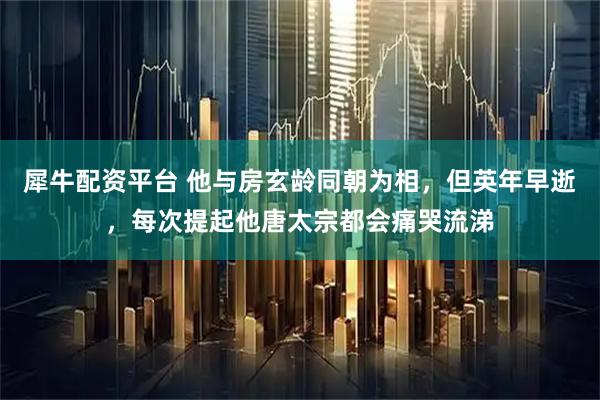 犀牛配资平台 他与房玄龄同朝为相，但英年早逝，每次提起他唐太宗都会痛哭流涕